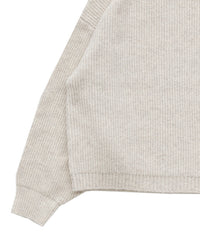 【Et】Wool Blend Rib Kint with Snood