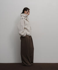 【Et】Wool Blend Rib Kint with Snood