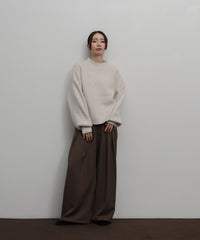 【Et】Wool Blend Rib Kint with Snood