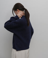 【Et】Wool Blend Rib Kint with Snood