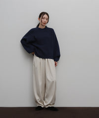 【Et】Wool Blend Rib Kint with Snood