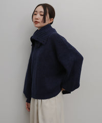 【Et】Wool Blend Rib Kint with Snood