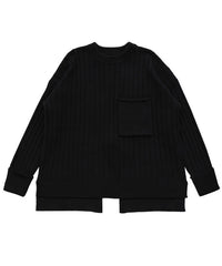 【Et】バックスリットリブニット