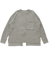 【Et】バックスリットリブニット