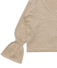 【Et】Deep V-Neck Wool Mix Knit