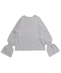 【Et】Deep V-Neck Wool Mix Knit