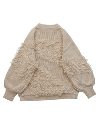 【Et】Asymmetrical Loop Panel Knit