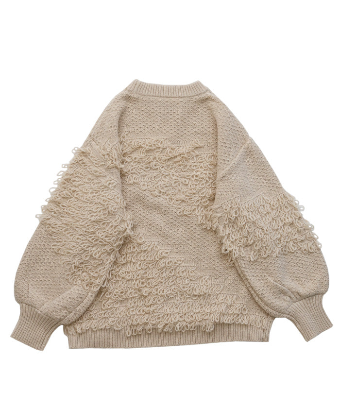 【Et】Asymmetrical Loop Panel Knit