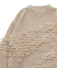 【Et】Asymmetrical Loop Panel Knit