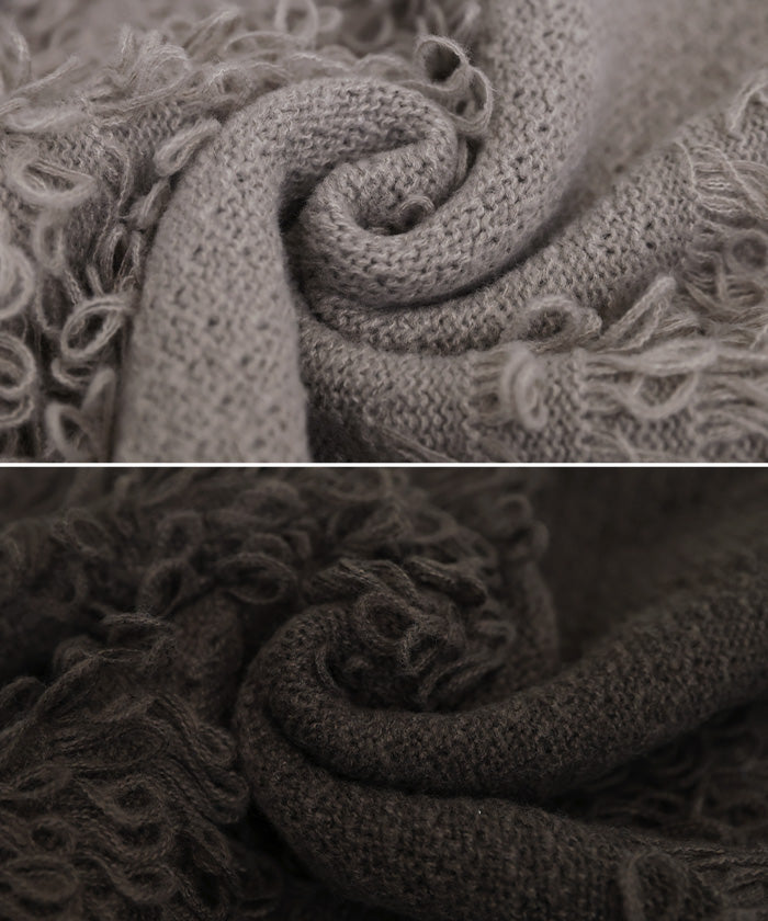 【Et】Asymmetrical Loop Panel Knit