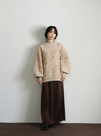 【Et】Asymmetrical Loop Panel Knit