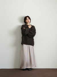【Et】Asymmetrical Loop Panel Knit