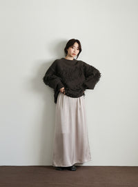 【Et】Asymmetrical Loop Panel Knit
