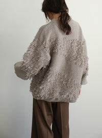【Et】Asymmetrical Loop Panel Knit