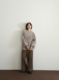 【Et】Asymmetrical Loop Panel Knit
