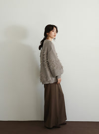 【Et】Asymmetrical Loop Panel Knit
