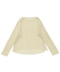 【Et】Sheer Random-Rib Knit