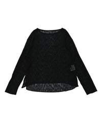 【Et】Sheer Random-Rib Knit