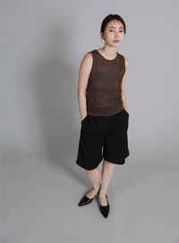 【Et】Mesh Knit Tank Top