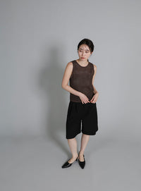 【Et】Mesh Knit Tank Top