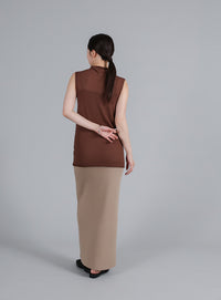 【Et】Mock Neck Sleeveless Knit Tops