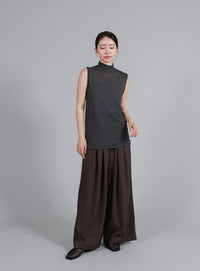 【Et】Mock Neck Sleeveless Knit Tops
