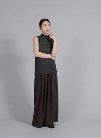 【Et】Mock Neck Sleeveless Knit Tops