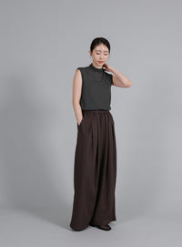 【Et】Mock Neck Sleeveless Knit Tops