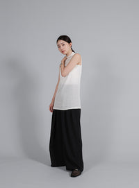 【Et】Mock Neck Sleeveless Knit Tops