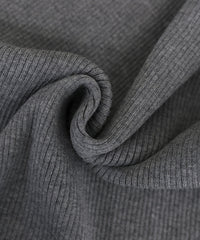 【Et】Crew Neck Button Sleeve Knit