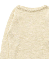 【Et】Tape Yarn Boat Neck Sheer Knit