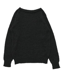 【Et】Tape Yarn Boat Neck Sheer Knit