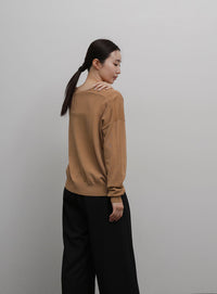 【Et】Minimal V-Neck Simple Tops