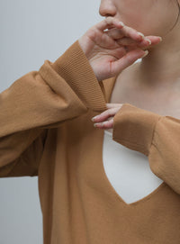 【Et】Minimal V-Neck Simple Tops