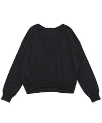 【Et】Minimal V-Neck Simple Tops