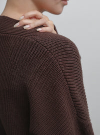 【Et】Wrap Knit Top