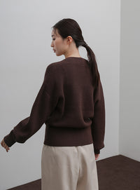 【Et】Wrap Knit Top
