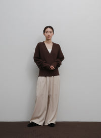 【Et】Wrap Knit Top