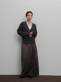 【Et】Wrap Knit Top