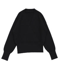 【Et】Wrap Knit Top