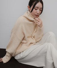 【Et】Wool Blend Loose Turtleneck