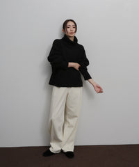 【Et】Wool Blend Loose Turtleneck