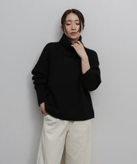 【Et】Wool Blend Loose Turtleneck