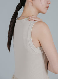 【Et】Rib Knit Docking Onepiece