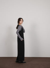 【Et】Cut Georgette One-Piece Dress Jacket Set