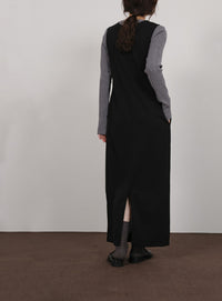 【Et】Cut Georgette One-Piece Dress Jacket Set