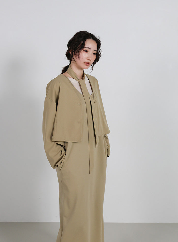 Et】Cut Georgette One-Piece Dress Jacket Set – SELECT MOCA