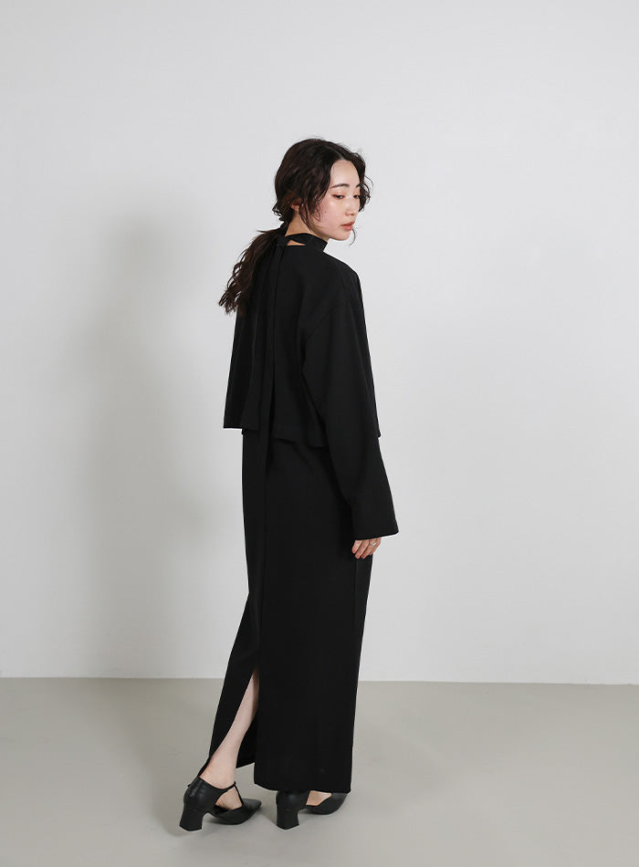 Et】Cut Georgette One-Piece Dress Jacket Set – SELECT MOCA