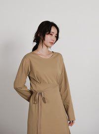 【Et】Side Slit Wrap One-piece