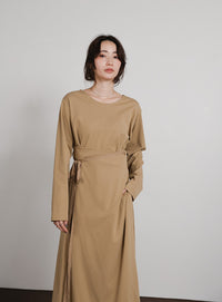 【Et】Side Slit Wrap One-piece